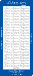 Starform sticker zilver birth of your daughter 319 (Locatie: C238)