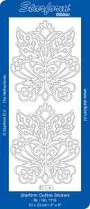 Starform stickervel bloem goud 1116 (Locatie: u084)