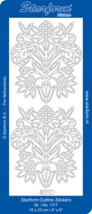 Starform stickervel bloem zilver 1117 (Locatie: t151)