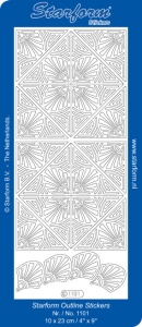 Starform stickervel hoeken zilver 1101 (Locatie: f109)