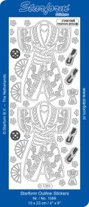 Starform stickervel oosters goud 1089 (Locatie: u069)