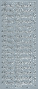 Starform stickervel prettige feestdagen zilver 262 (Locatie: F058) - Img 2
