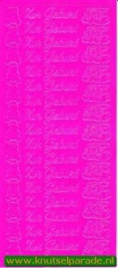 Starform stickervel roze Zur Geburt 435 (Locatie: L122) - Img 2