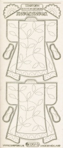 Starform stickervel transparant goud kleding 3207 (Locatie: u078)