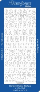 Starform Stickervel Zilver Letters 7049 (Locatie: A343)