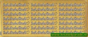 Sticker goud Ich liebe dich 3605 (Locatie: N074)
