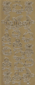 Stickervel fruit goud DD5501 (Locatie: A034 ) - Img 2