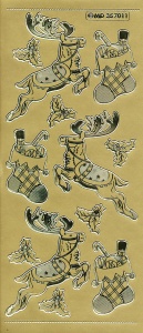 Stickervel goud kerstmis MD357011 (Locatie: e097) - Img 2