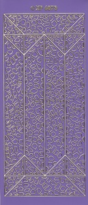 Stickervel paars/goud XP6873 (Locatie: K089)