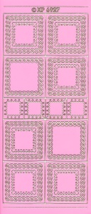Stickervel roze hoeken XP6927 (Locatie: f127)