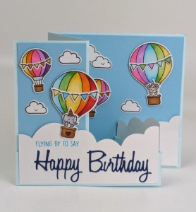 Verjaardagskaart met luchtballonnen