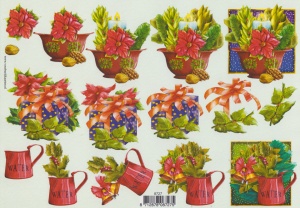 Voorbeeldkaarten, decoupage sheet, christmas 8727 (Locatie: 2766)