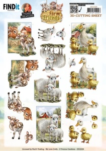 Yvonne Creations knipvel boerderij dieren CD12329 (Locatie: 1156)
