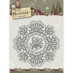 Yvonne Creations snijmal Jingle Bells Circle Frame YCD10113 (Locatie: k86)
