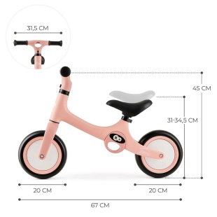 BICICLETA FARA PEDALE KINDERKRAFT TOVE, ROZ - Img 12