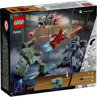 LEGO MARVEL IRON MAN SI WAR MACHINE VS DRONELE HAMMER 76320 - Img 8