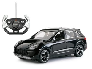 MASINA CU TELECOMANDA PORSCHE CAYENNE TURBO NEGRU CU SCARA 1 LA 14