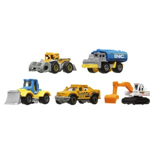 MATCHBOX SET 5 MASINUTE METALICE MBX CONSTRUCTION VII SCARA 1:64 - Img 2