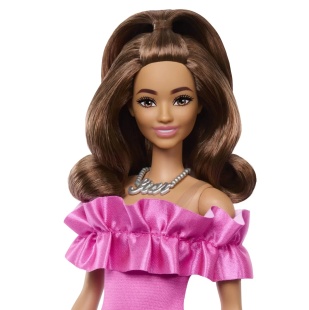 PAPUSA BARBIE FASHIONISTA SATENA CU ROCHIE ROZ - Img 7