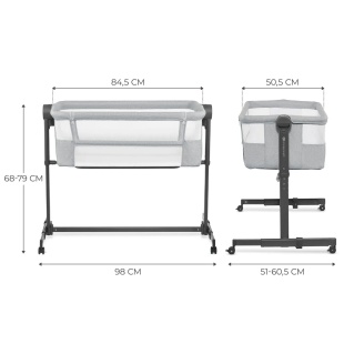 PATUT CO-SLEEPER KINDERKRAFT NESTEE UP 2, GRI DESCHIS - Img 7