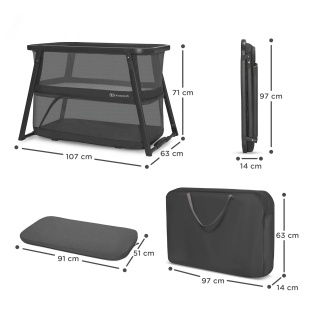 PATUT DE CALATORIE KINDERKRAFT SOFI PLUS, 4 IN 1, GREY - Img 7