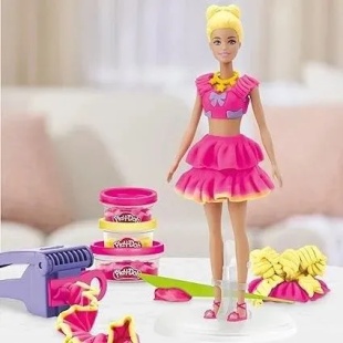 PLAY DOH BARBIE SET PLASTELINA VOLANASE SI FUNDITE CU PAPUSA INCLUSA - Img 2