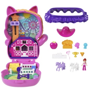 POLLY POCKET SET GENTUTA ANIMALUT PONEI LA RODEO CU ACCESORII - Img 2