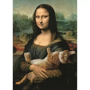 PUZZLE TREFL 500 MONALISA CU PISICA - Img 2