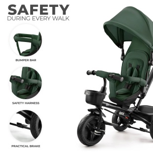TRICICLETA COPII KINDERKRAFT AVEO, MYSTIC GREEN - Img 7