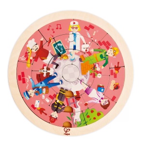 HAPE PUZZLE ROTUND CU 2 FETE - Img 2