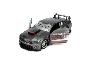 JADA MARVEL MASINUTA METALICA FORD MUSTANG SCARA 1:32 SI FIGURINA METALICA WAR MACHINE - Img 6