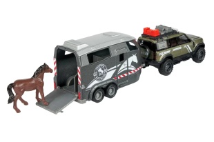 MAJORETTE LAND ROVER CU REMORCA PENTRU CAI - Img 8