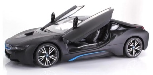 MASINA CU TELECOMANDA BMW I8 NEGRU SCARA 1 LA 14 - Img 3