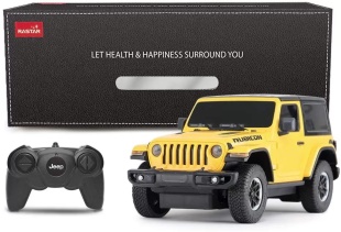MASINA CU TELECOMANDA JEEP WRANGLER RUBICON GALBEN CU SCARA 1 LA 24 - Img 6