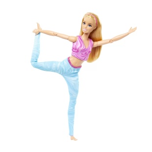 PAPUSA BARBIE MADE TO MOVE BLONDA CU TOP MOV - Img 4