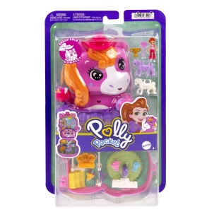POLLY POCKET SET GENTUTA ANIMALUT PONEI LA RODEO CU ACCESORII