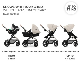 CARUCIOR MULTIFUNCTIONAL KINDERKRAFT MOOV 2 EVA 4IN1 MOON GREY - Img 11