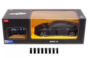 MASINA CU TELECOMANDA BMW i8 NEGRU CU SCARA 1 LA 18 - Img 2