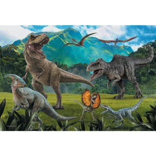 PUZZLE TREFL 100 PIESE JURASSIC WORLD LUMEA DINOZAURILOR - Img 2