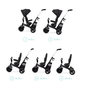 TRICICLETA KINDERKRAFT EASYTWIST, BLACK - Img 2