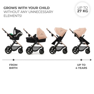CARUCIOR MULTIFUNCTIONAL KINDERKRAFT MOOV 2 EVA 4IN1 SAND BEIGE - Img 11