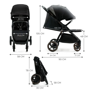 CARUCIOR SPORT, ULTRA COMPACT, KINDERKRAFT MITZY, 0-22 KG, BLACK INK - Img 6
