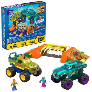 HOT WHEELS MONSTER TRUCK MEGA BLOKS SET MEGA WREX - Img 2