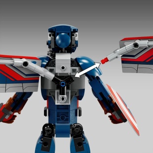 LEGO SUPER HEROES FIGURINA DE CONSTRUCTIE CAPITANUL AMERICA 76296 - Img 10