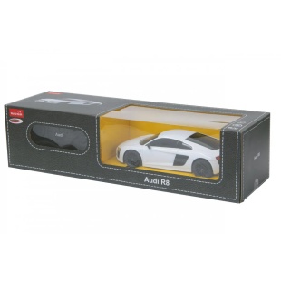 MASINA CU TELECOMANDA AUDI R8 ALB CU SCARA 1 LA 24