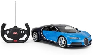 MASINA CU TELECOMANDA BUGATTI CHIRON ALBASTRU SCARA 1 LA 14 - Img 8