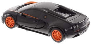 MASINA CU TELECOMANDA BUGATTI GRAND SPORT VITESSE NEGRU CU SCARA 1 LA 24 - Img 7