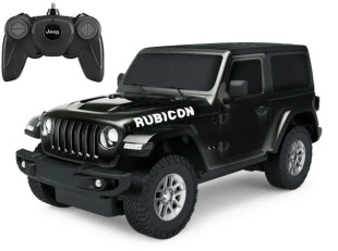 MASINA CU TELECOMANDA JEEP WRANGLER JL NEGRU SCARA 1 LA 24 - Img 7