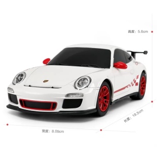 MASINA CU TELECOMANDA PORSCHE GT3 RS ALB CU SCARA 1 LA 24 - Img 7