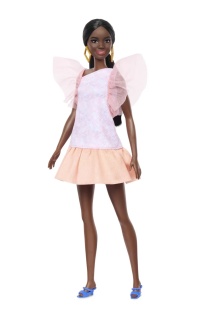 PAPUSA BARBIE FASHIONISTA AFRO-AMERICANA CU ROCHIE PEACH - Img 2